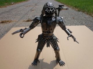 Hand Crafted Scrap Metal " Predator " Art Sculpture,  Predator Movie 5 Pounds