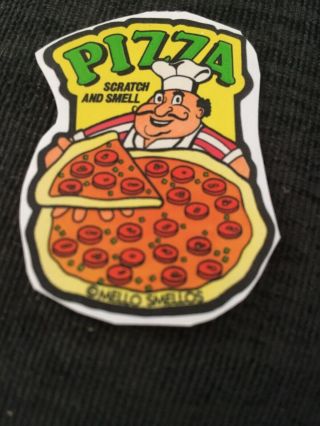 Vintage Mello Smello Pizza Chef Scratch And Sniff Sticker Still Smells