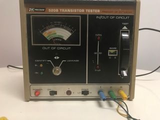B&k Precision 520b Transistor Tester With Leads Dynascan Corp