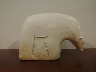 Inuit Carved Polar Bear Eskimo Unknown Stone/carver