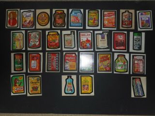 1973 Topps Wacky Packages 4th Series 4 Windhex Clairoil Complete Set 30/30 Ex -