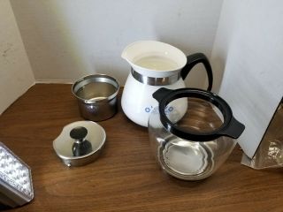 Corning Ware Blue Cornflower Coffee Pot - 2 Quart - 8 Cup - Drip - O - Lator P - 118