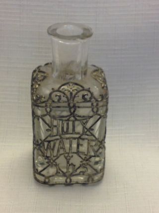 Antique Ornate Holy Water Bottle,  Roman Catholic