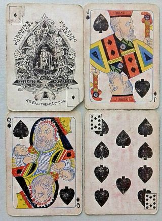 Antique Playing Cards Wide Deakins Political Willis London Triplicate 48/52 1887
