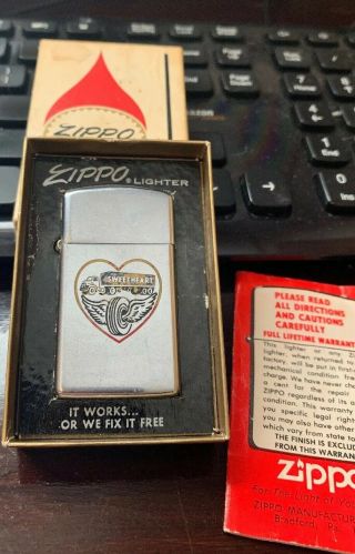 Zippo Slim Sweetheart Lighter Vintage