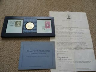Pinches 1976 Day Of The Concorde Coin & Stamp Cover Ist Flight To Bahrain