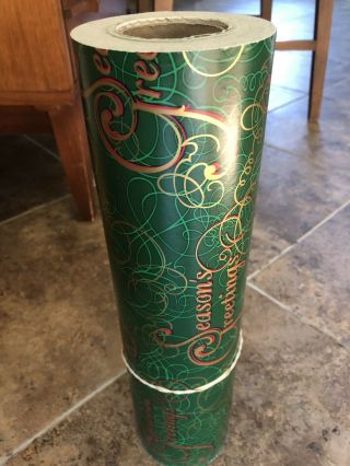 Vintage Christmas Wrapping Paper Roll