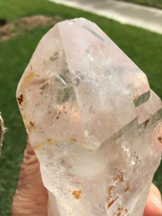 Large clear quartz crystal point from Brazil 6