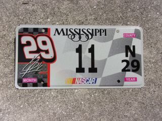 Mississippi Nascar 29 License Plate 11