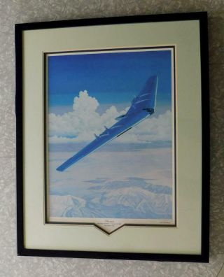 " Phoenix " Northrop Yb - 49 Flying Wing Hal Mccormick Print Signed By Max Stanley