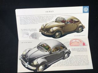 Vtg 1953 Volkswagen Car Dealer Advertising Sales Brochure