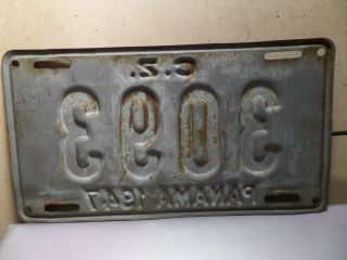1947 Panama C.  Z.  License Plate 3093 2
