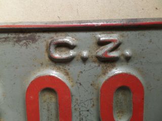 1947 Panama C.  Z.  License Plate 3093 3