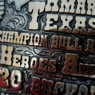 2003 RODEO TROPHY BUCKLE VINTAGE AMARILLO TEXAS BULL RIDING CHAMPION 78 3