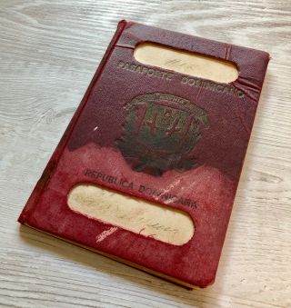 Dominican Republic Collectible 1933 Passport Travel Document W/ Us Visa Rare