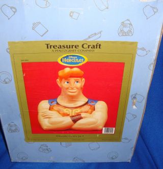 Disney Treasure Craft Hercules Bust Cookie Jar With Box