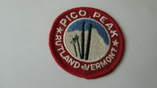 Vintage Ski Patch Pico Peak Embroidered Rutland Vermont Vt Resort Skiing