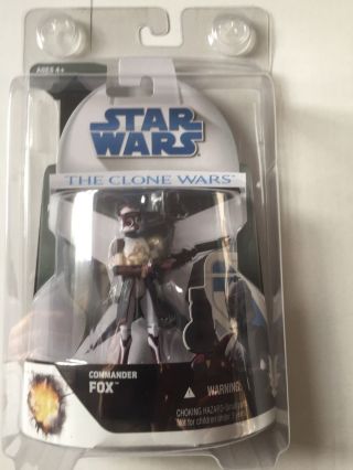 Star Wars From The Clone Wars Of Commander Fox Very Rare Action Figure 3.  75 "