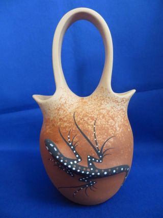 Large Hand Formed Zuni Native American Wedding Vase Deldrick & Lorenda Cellicion