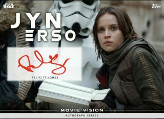 Topps Star Wars Card Trader Swct Movie - Vision Red Signature Jyn Erso Digital 44c