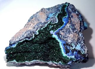 2.  8 " Primary Malachite Chrysocolla Musonoi Mine,  Congo 72×53×31mm Sparkling