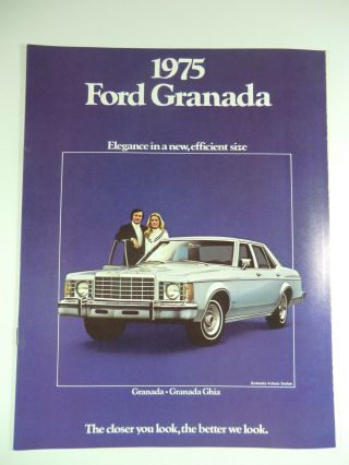 1975 Ford Granada Ghia Car Dealership Sales Brochure