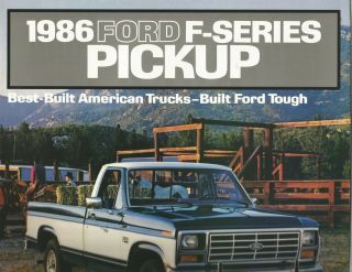 1986 Ford F - 150 Dealer Sales Brochure