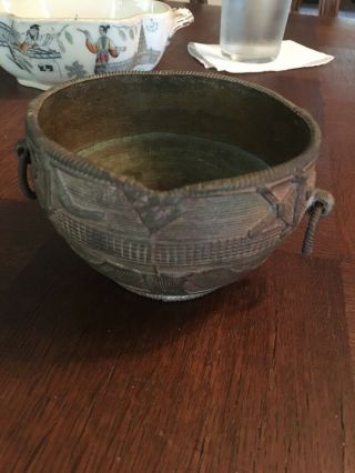 Vintage Benin African Brass/bronz Bowl