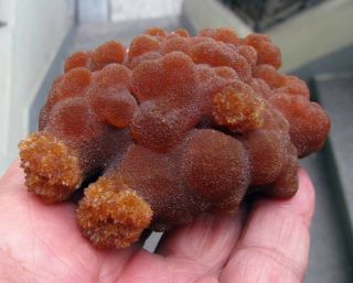 ARAGONITE BOTRYOIDAL RED to ORANGE CRYSTALS on MATRIX from PERÚ.  WONDERFUL PIECE 4