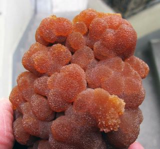 ARAGONITE BOTRYOIDAL RED to ORANGE CRYSTALS on MATRIX from PERÚ.  WONDERFUL PIECE 7