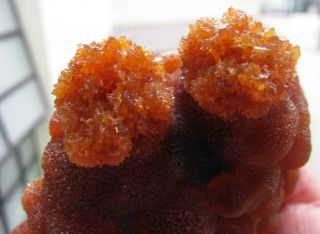 ARAGONITE BOTRYOIDAL RED to ORANGE CRYSTALS on MATRIX from PERÚ.  WONDERFUL PIECE 8