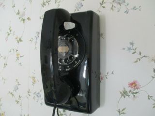 Vintage Black Sttromberg Carlson Wall Mount Rotary Dial Telephone Phone 1978