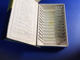 Vintage Tasco Prepared Slides Bacteria Made In Japan Set Of 12 Slides