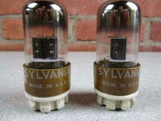 Sylvania 6sl7wgt Code Matched Pair Vacuum Tubes Chrome Top Nos Nib
