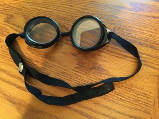 Vintage Goggles W/ Glass Lenses Steam Punk