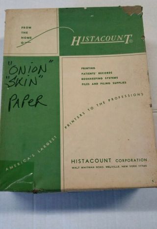 Vintage Onion Skin Box Of 500 Typewriter Paper Mixed Manufacturers & Shades