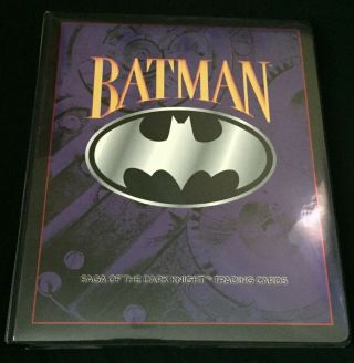 1994 Skybox Batman: Saga Of The Dark Knight 100 Card Set In Binder,  Promos