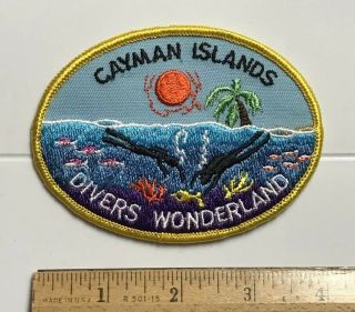 Cayman Islands Divers Wonderland Scuba Diving Souvenir Embroidered Patch Badge