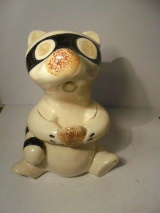 Vintage Raccoon With Snickerdoodle Cookie Jar By Doranne Of California 