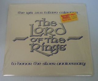 Vintage " Lord Of The Rings " 1981 Silver Anniversary Calendar In Shrink Wrap