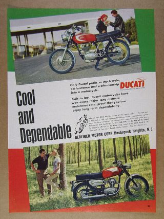 1968 Ducati 250 Mk Iii & 160 Motorcycles Vintage Print Ad