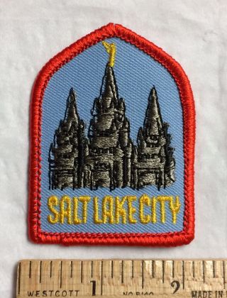 Salt Lake City Utah Ut Mormon Temple Church Souvenir Embroidered Patch