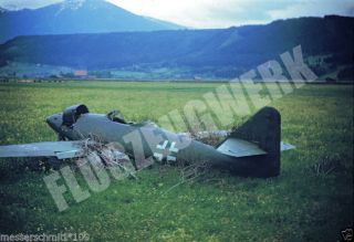 Ww2 German Luftwaffe Turbo Jet Aircraft Color Photo - Me262 - Innesbruck - Rare