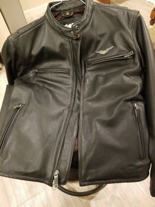 Ladies Harley Davidson Leather Riding Jacket.  Size Small.  Heavy Weight.