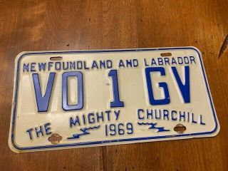 Newfoundland Labrador Ham Amateur Radio License Plate 1969 Vo1gv