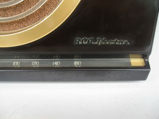 Vintage 1950 Art Deco RCA Victor AM Tube Radio Model 9 - X - 561 4
