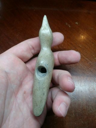 Outstanding Indian artifact G10 Fine Pipestone Hopewell Bird Effigy Pipe - KY 4
