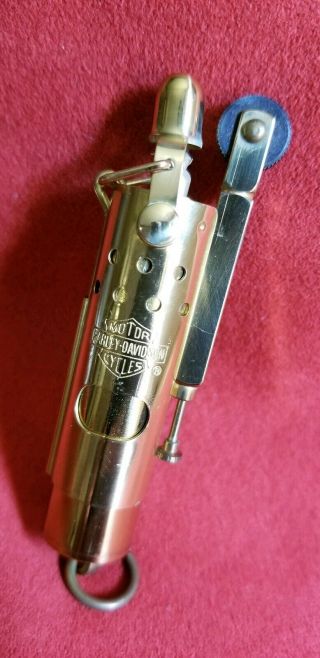 Vintage Harley - Davidson Wwi Trench Lighter - Solid Brass - 1989 - P/n 99150 - 89z
