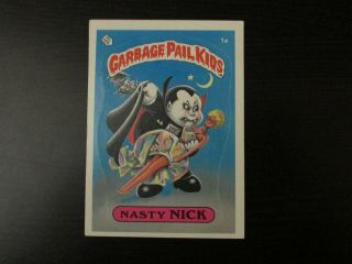 1985 Topps Garbage Pail Kids 1st Series 1 Usa Matte 1a Nasty Nick Cc15