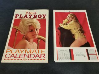 Playboy Playmate 1964 And 1965 Calendar With Hard To Find Sleeves